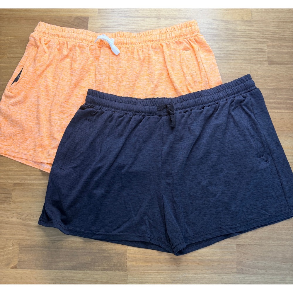 NEW Real Essentials 2-Pack Women's Running Gym Shorts Size Large
